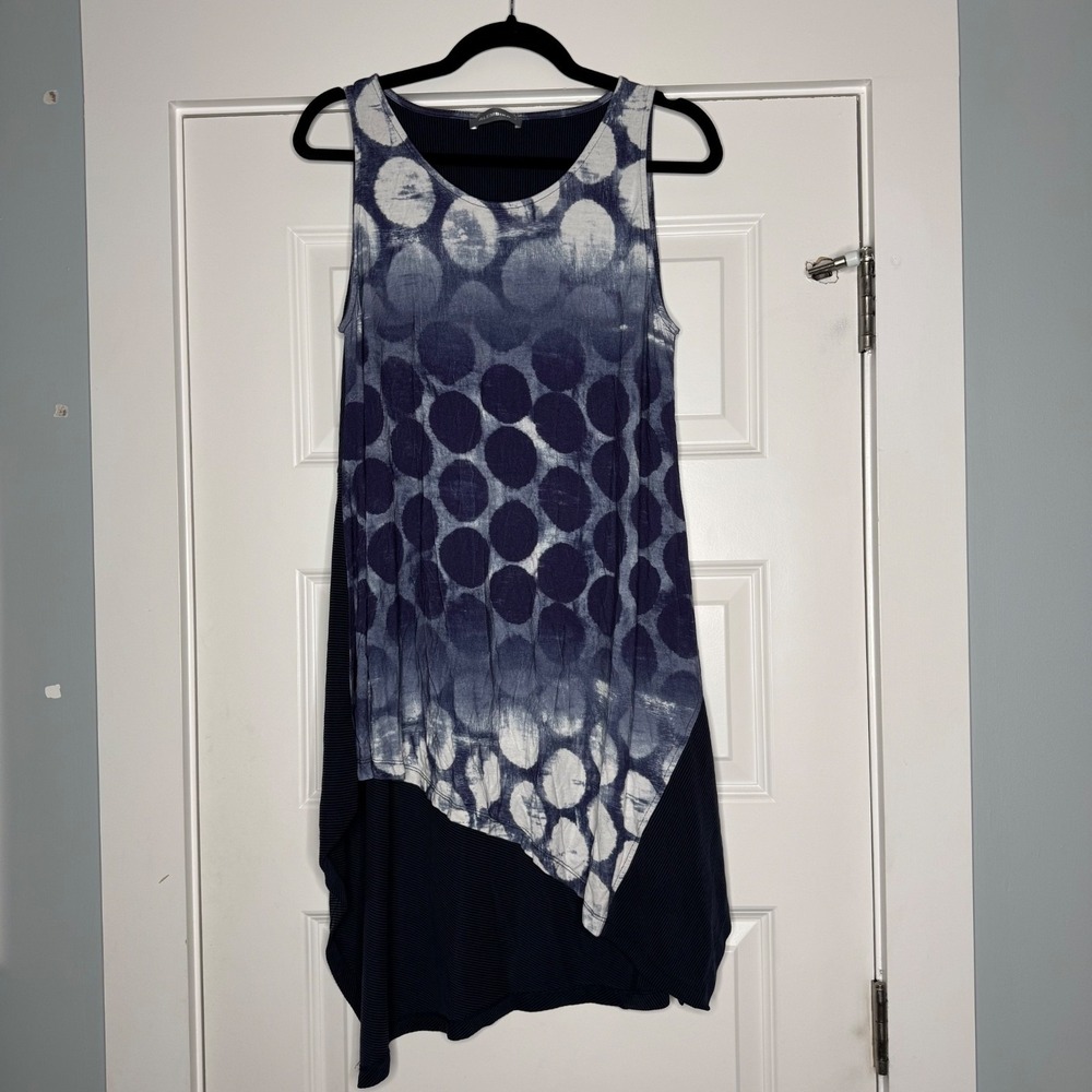 ALEMBIKA Top Women's Tunic Sleeveless Tank Artsy Lagenlook Asymmetrical Boho